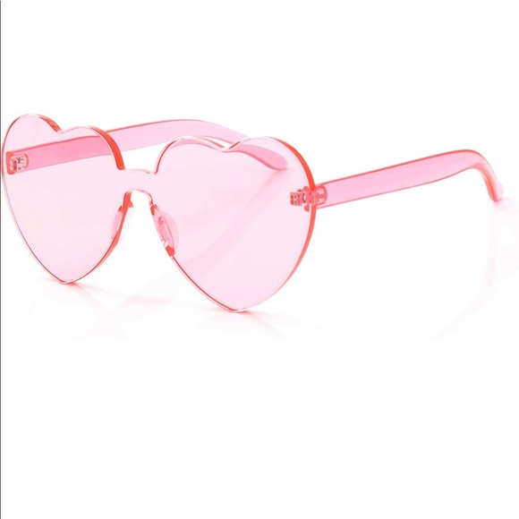 pink see through sunglasses